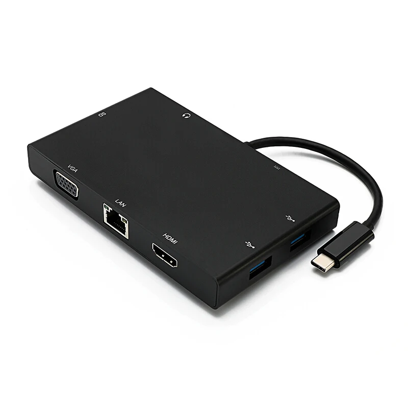 Type-c к HDMI/VGA/RJ45/SD хаб S-1600 черный | Мобильные телефоны и аксессуары