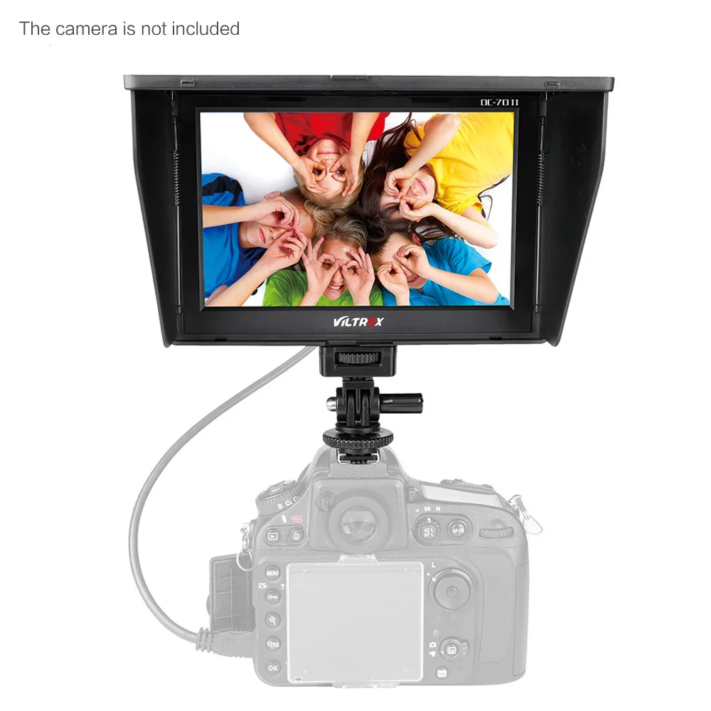 Viltrox DC-70II видеомонитор 7 дюймов TFT LCDClip на Цвет 1024*600 HD монитор HDMI AV Вход для DSLR Камера видеокамера