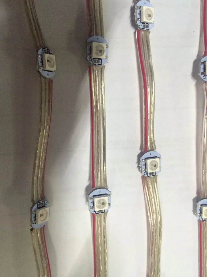 100 шт предварительно припаянных 5050 smd rgb WS2812B светодиодных пикселей с радиатором (10