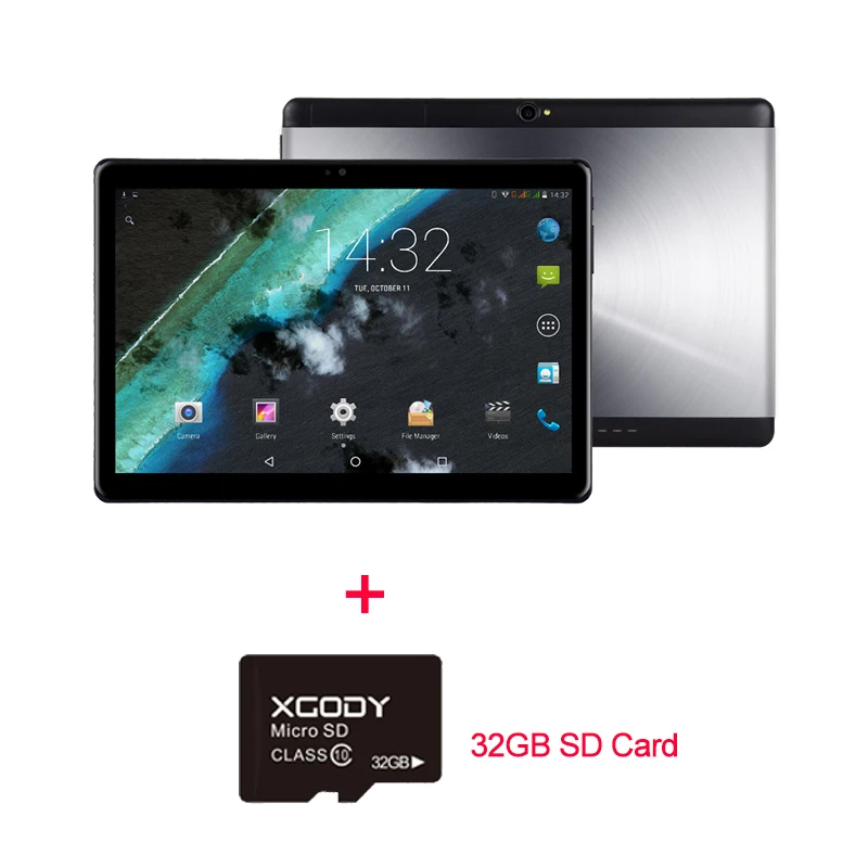 Add 32GB SD Card XGODY TB01 3g Phablet планшетный ПК 10,1 Android 7,0 1 ГБ 16 ГБ 1280x800 четырехъядерный MTK6580 WiFi 5MP телефонные звонки планшеты 5000 мАч - Комплект: Add 32GB SD Card