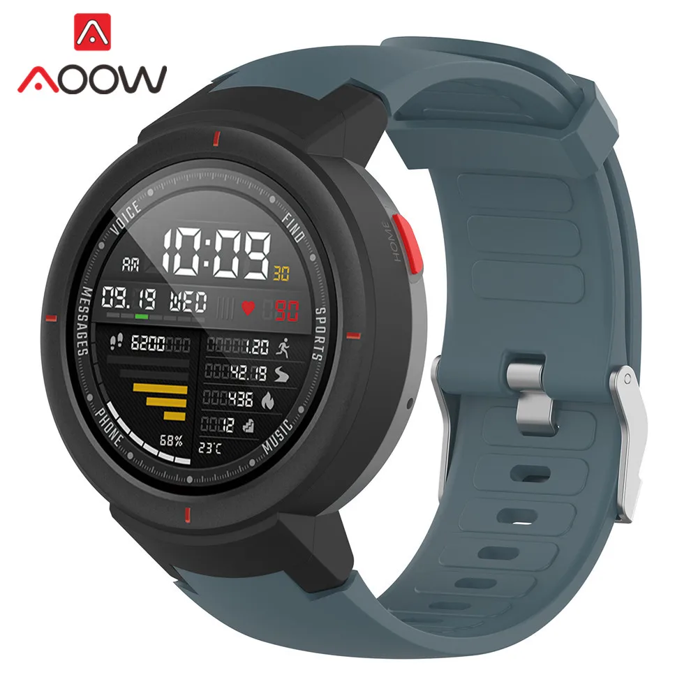 Мягкий силиконовый ремешок для часов Amazfit Verge Xiaomi Huami 3, спортивный сменный ремешок для браслета и поликарбоната, защитный чехол A1801