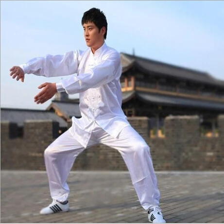 White Для мужчин и женщин, китайский традиционный кунг-фу униформы De Artes Marciais кунг-фу Тай Чи, комплект одежды для мужчин, Тан тайцзи, одежда - Цвет: White