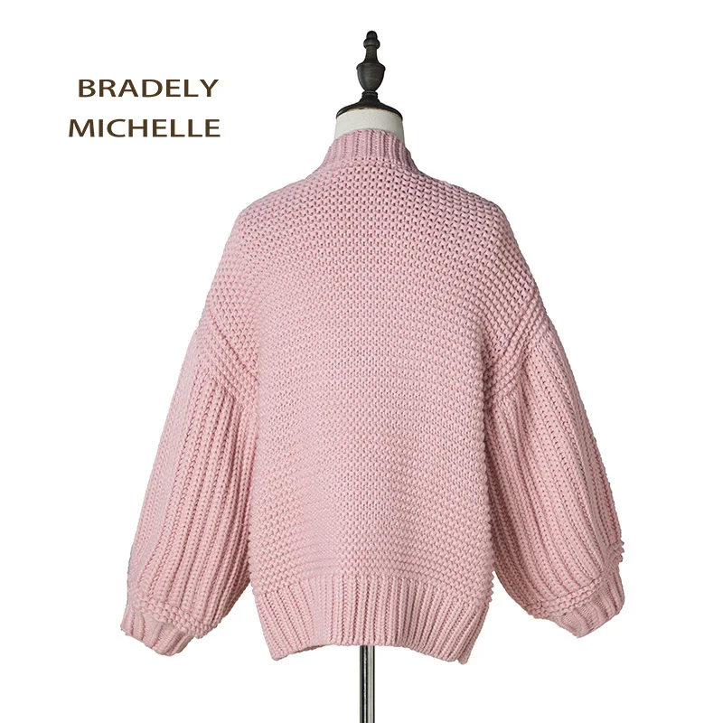 Autumn long sleeve hand knitted sweaters women casual loose comfortable winter outer upper ladies cardigans tops |