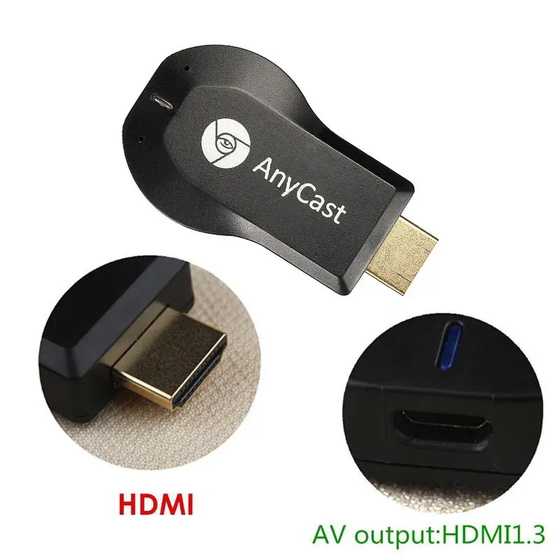 ТВ-приемник AnyCast M2 Plus 2 Wi-Fi хромированный | Электроника