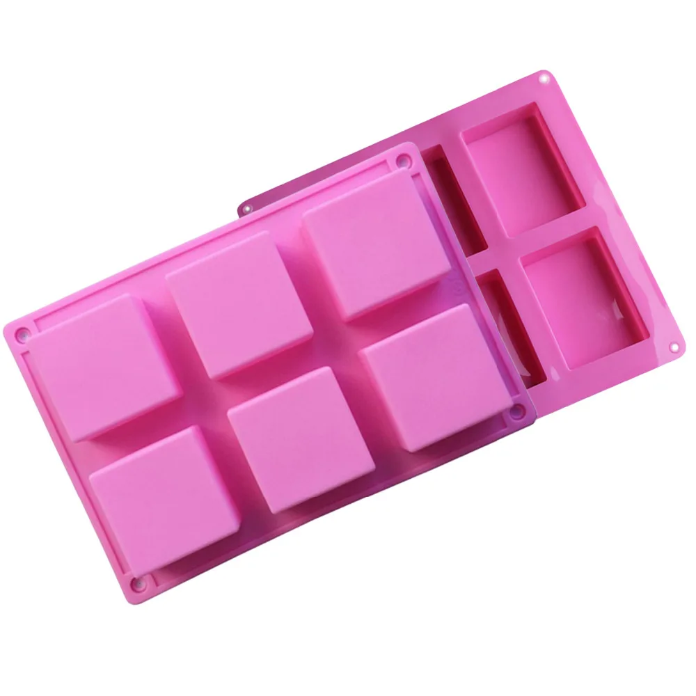 Квадратная форма для мыла 6 ячеек печать выпечка 3D Ручная работа искусственное