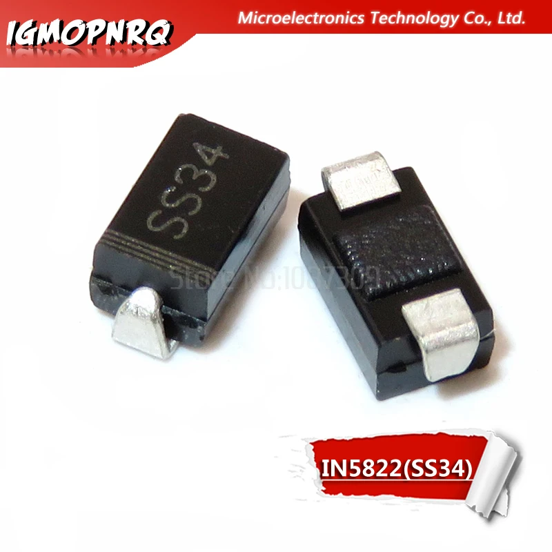 Диод SMA ss34 smd 100 шт. 1N5822 IN5822 Schottky|Диоды| |