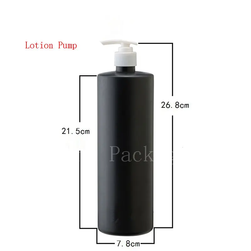 Black Bottle Pump 1000 мл черный пустой спрей-насос для лосьона PE бутылки диспенсер пластиковые бутылки для шампуня с заостренным ртом Крышка для мытья тела контейнеры 1л - Цвет: Black Bottle Pump