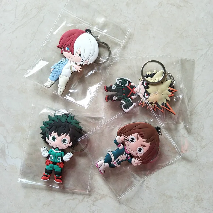 Аниме Мой герой Academy Midoriya izku ПВХ брелки Bakugou кацуки Ochaco Uraraka милые забавные подвесные брелоки sleutelhanger подарок