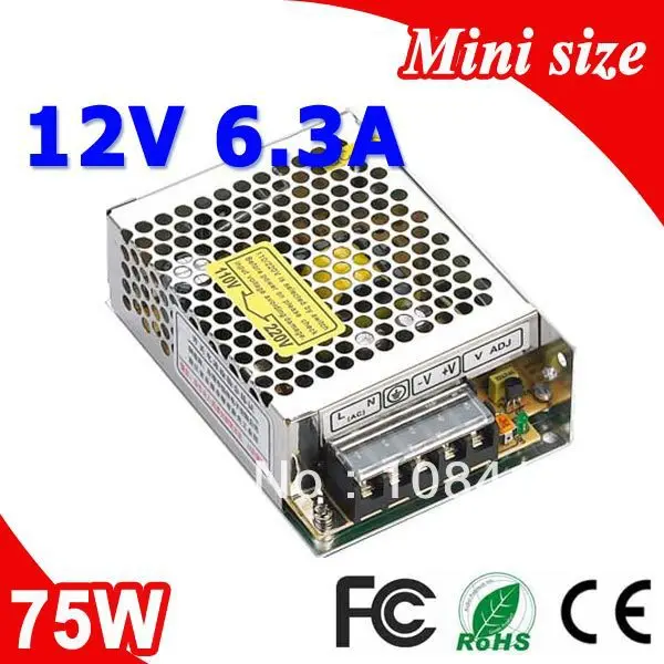 MS 75 12 75W Mean well LED Power Suply 12V 6.3A Трансформатор 110V 220V AC to DC Выход|power suply 12v|led power suplyled 12v |