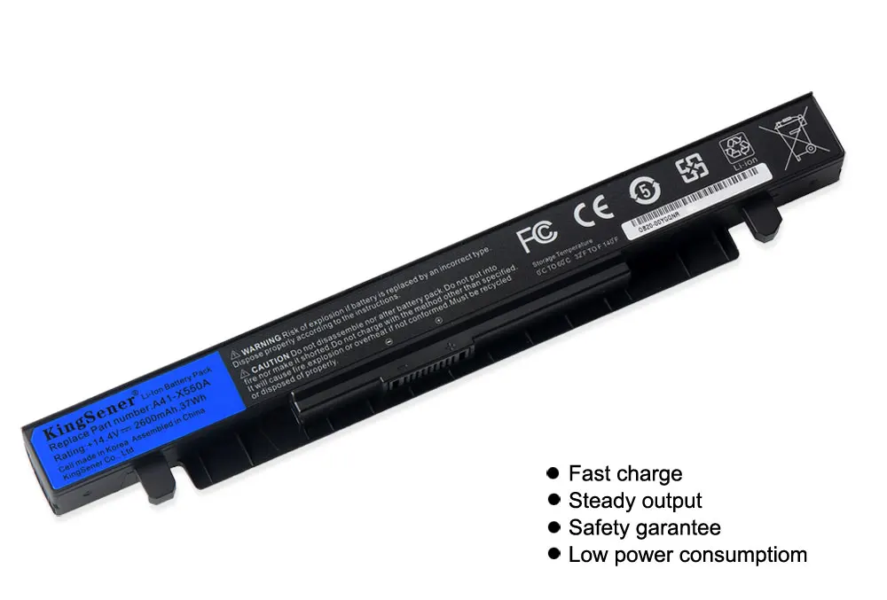 KingSener A41-X550A Аккумулятор для ноутбука ASUS A450 A550 F450 F552 K450 K550 P450 P550 R409 R510 R510C X450 X550 A41-X550
