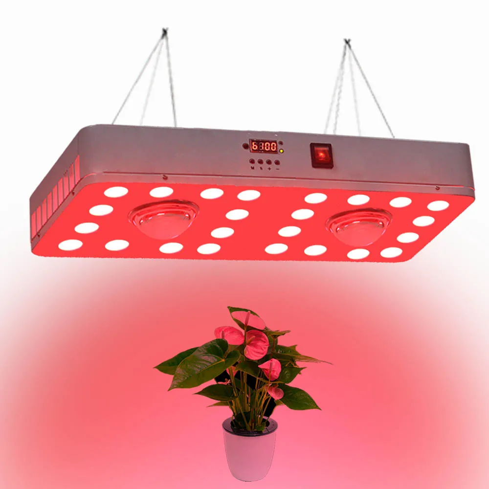 

Idea light Dimmable COB LED grow lights 900W with Cree 3590 Leds and 24pcs Full spectrum for Greenhouse Hydroponics