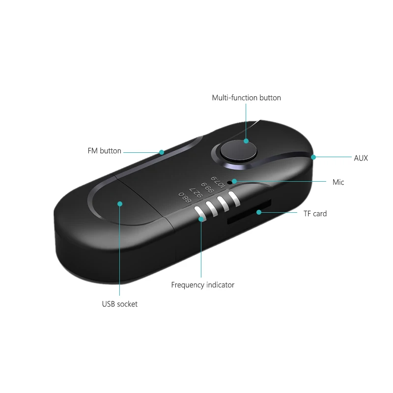 DDHAO fm-передатчик 3 5 Aux смартфон модулятор громкой связи Bluetooth автомобиль