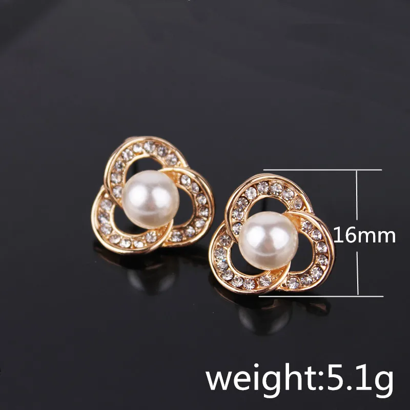 Новинка 2017 модное золото золочение серьги-цветок серьги-гвоздики с