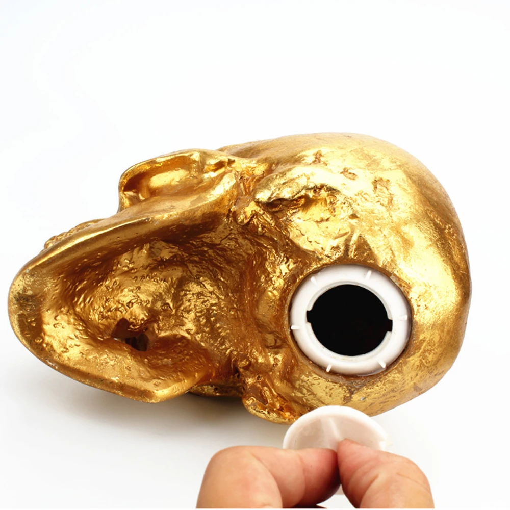 1 шт. Золотая монета с черепом банк подарок на Хеллоуин череп копилка креативная