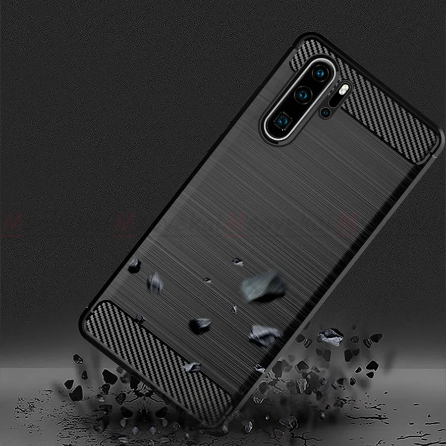 Карбоновый чехол для Huawei P30 P20 Pro Lite Nova 4e 3e силиконовый бампер Мягкий защитный из