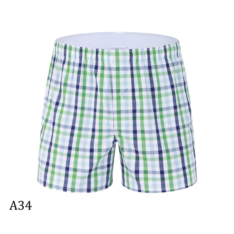 High quality cotton men boxer shorts comfortable loose underwear men plaid cueca masculina cuecas boxers de marca 5 pcs/lot