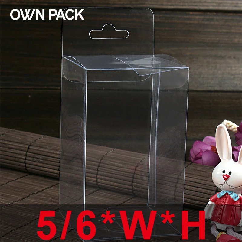 

Direct Selling clear box 10pcs/lot 5/6*W*H Clear box with hanging hole/gift box/wedding candy box/macaron box/gift packaging