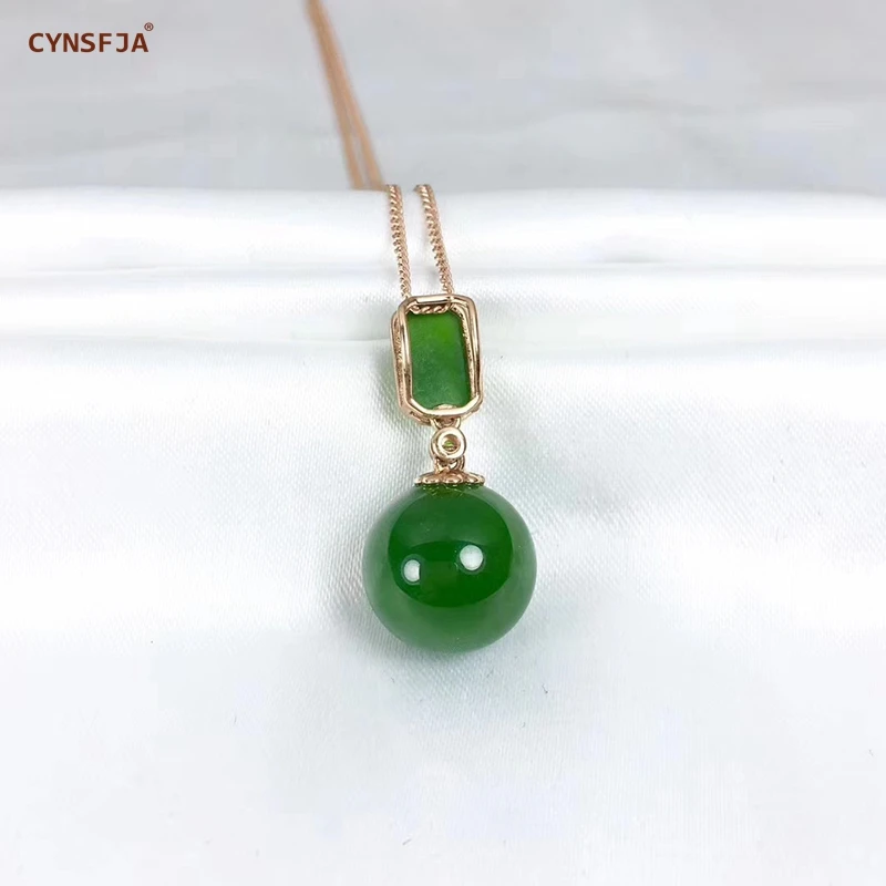 Certified Natural Hetian Jade Jasper Inlaid With 18K Gold Lucky Jade Pendant Hand Carved High Quality S925 Necklace Best Gifts