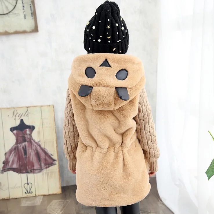 Детская утепленная шуба из искусственного меха на Возраст 4 12 лет|coat girl|jacket girlchildren