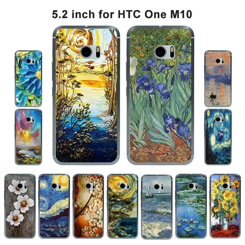 Чехол для HTC One M10 ультрамягкий силиконовый чехол из ТПУ с масляной росписью 10 M10|case