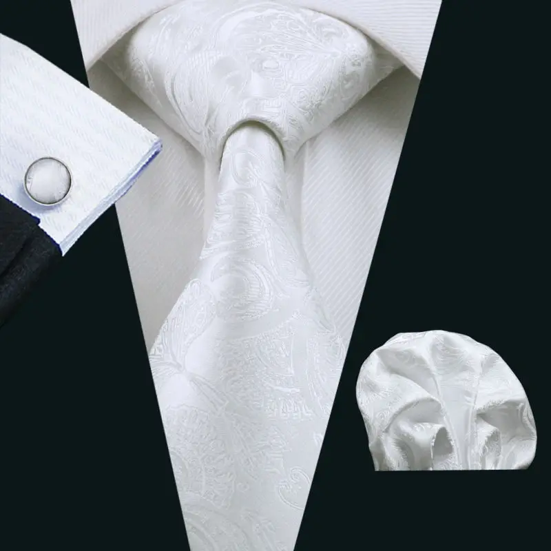 

LS-393 Hot New Men`s Tie Paisley Business Classic 100% Silk Jacquard Woven Tie Hanky Cufflink Set For Men Formal Wedding Party