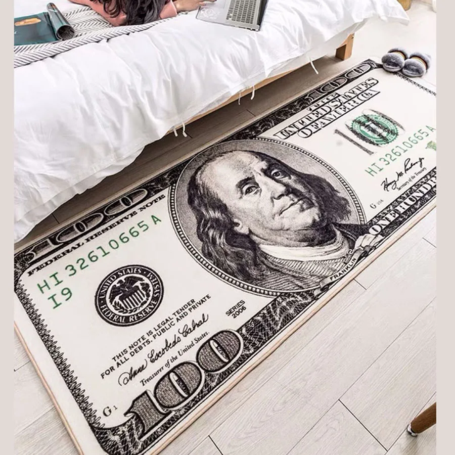 

Креативный ковер в виде доллара, крыльца, коридора, Полоска, американский ковер для гостиной, спальни, прямоугольный ковер