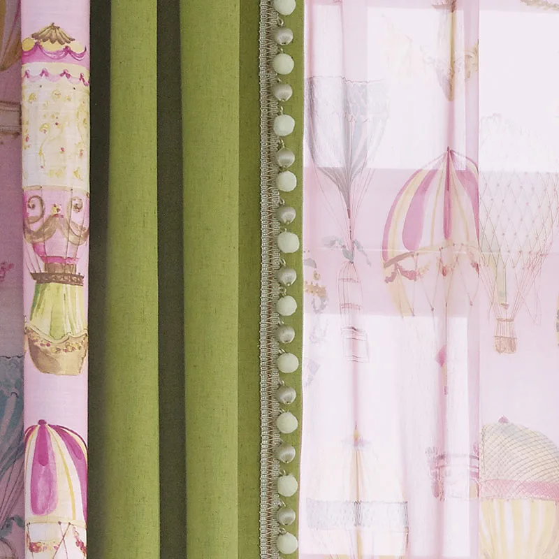 Кружево Спальня окна Шторы детская комната полу плотные малыша дома панели