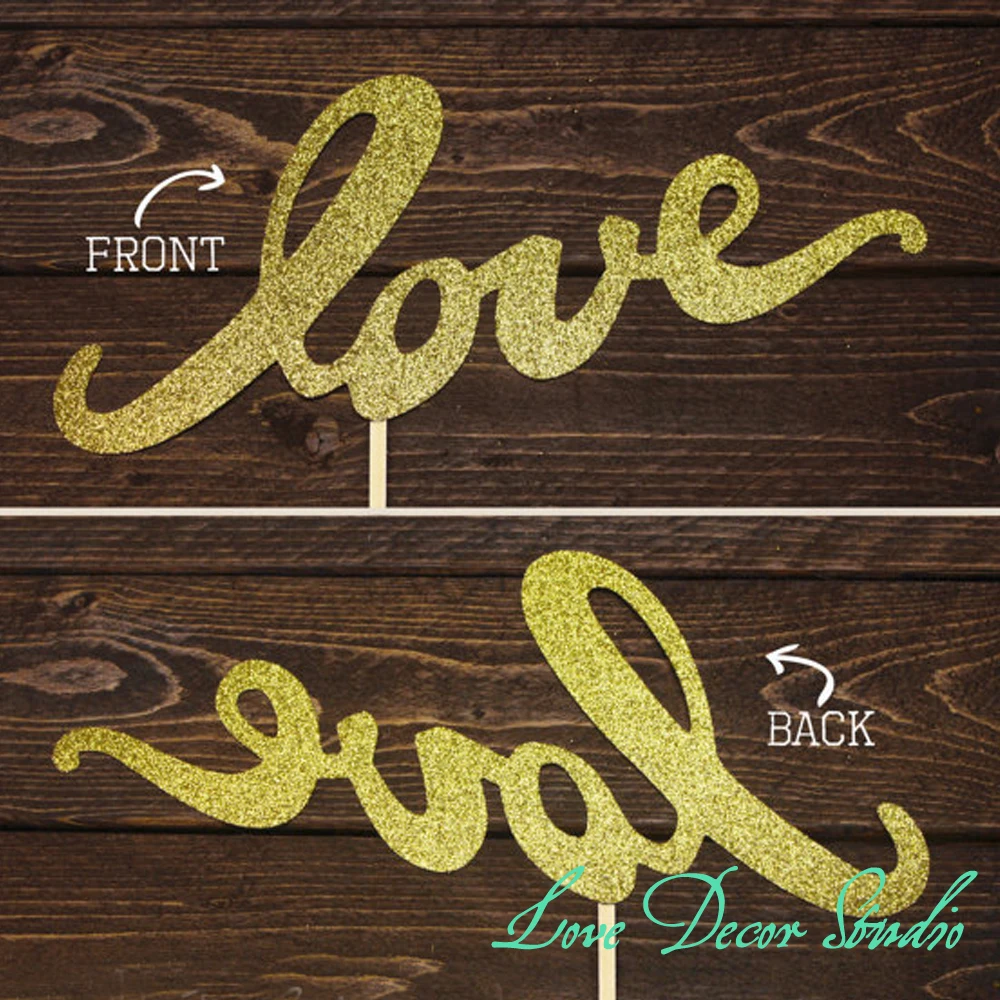 

LOVE Wedding cake topper, Gold wedding cake topper, Silver wedding cake topper