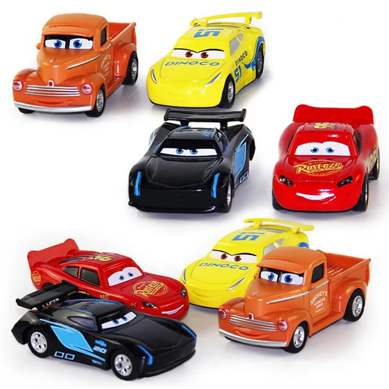 2020 Pixar тачки 3 литые McQueen мисс фриттер Джексон шторм Круз Рамирес 4 шт.