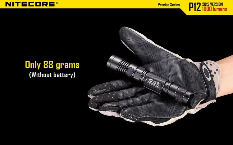 NITECORE P12 P12W 1000LMs тактический фонарь без 18650 батареи для наружного кемпинга карманный портативный фонарь