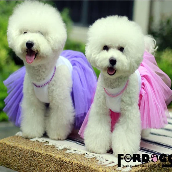 Белая собака свадебное платье с ожерельем щенок домашних животных вечерние