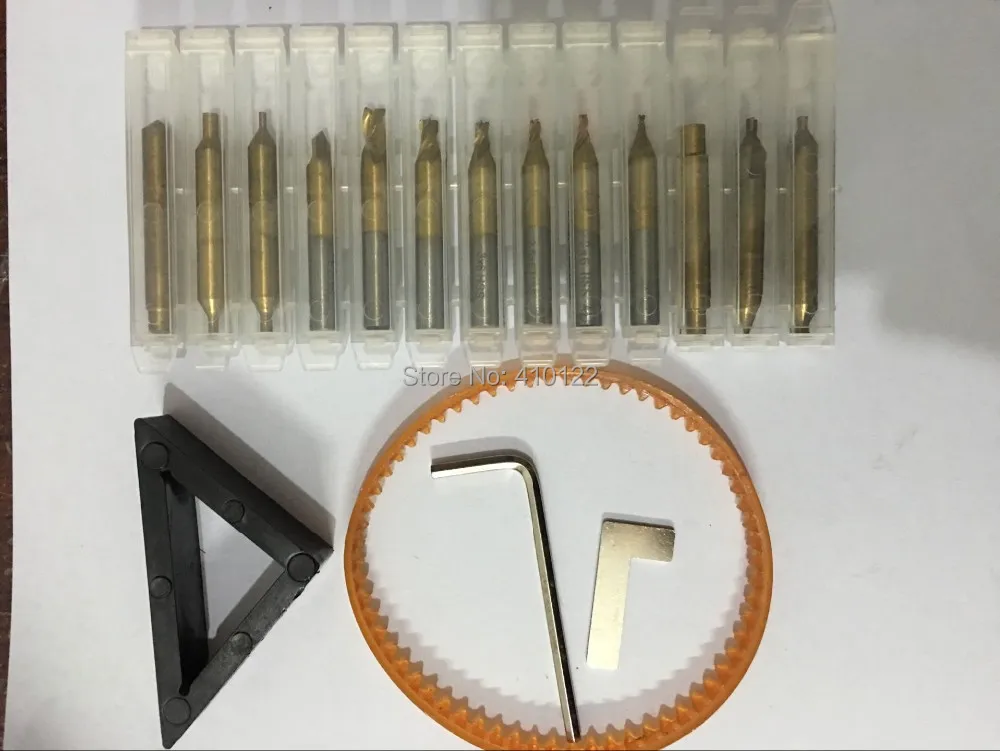

Titanium End Mills Drill Bits For Vertical Key Cutting Machine Cutter Parts Locksmith Tools Steel Drills 17pieces/lot