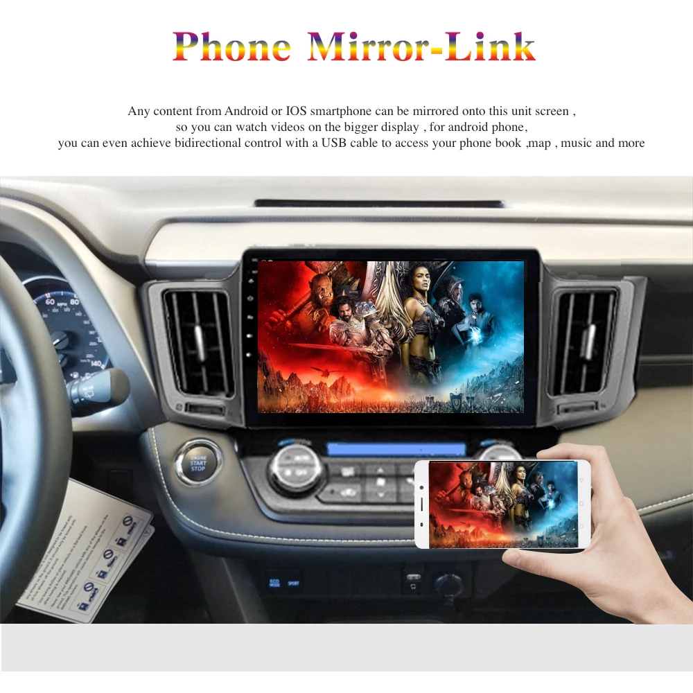 Автомагнитола 2 Din на Android 10 с GPS навигацией для Toyota RAV4 2013 2018 PX6 встроенный DSP IPS экран