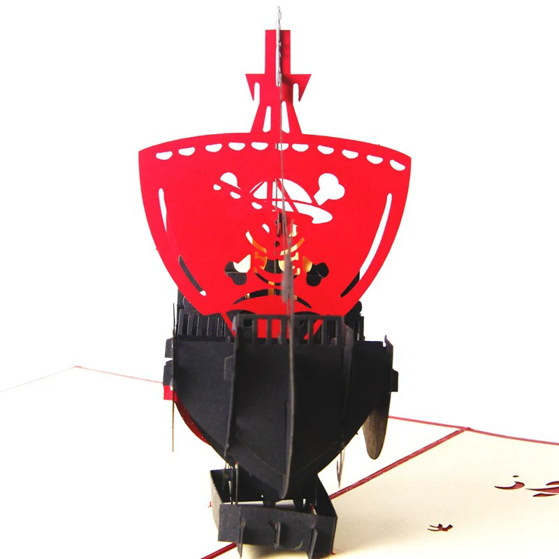 3D лазерная вырезка ручной работы резьба по фильму Пиратская лодка бумажные