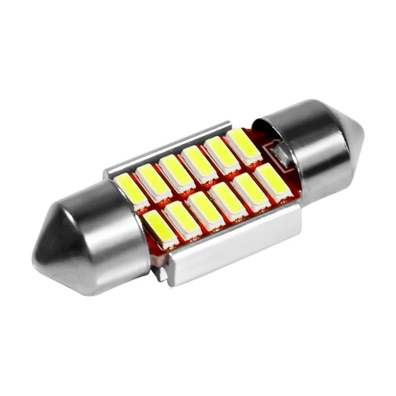 Новинка 31 мм C3W C5W DE3021 3175 супер яркая 12 SMD 4014 светодиодная CAN шина без ошибок