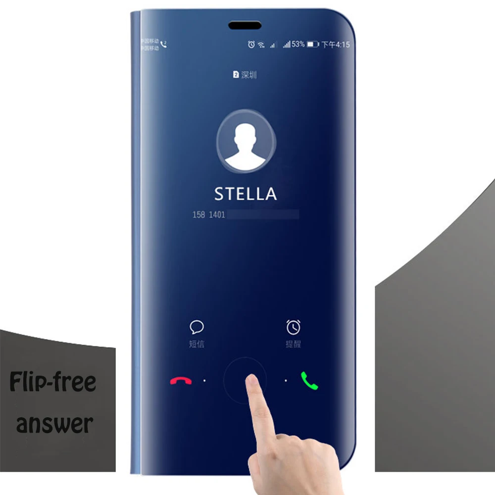 Clear View Smart Mirror Stand Phone Cover Case For Huawei P9 P10 Plus P20 Pro Mate 8 9 10 Flip Full 360 Protective |
