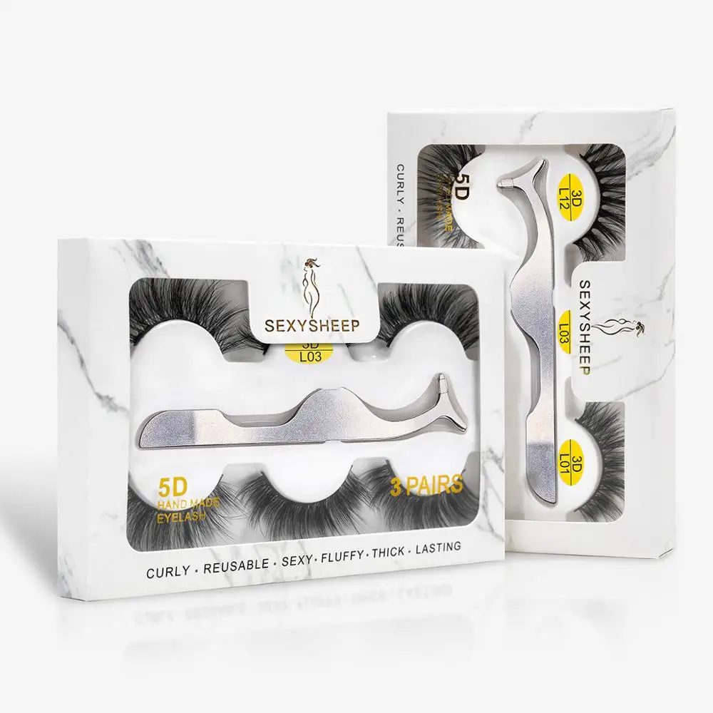 SEXYSHEEP 3/7 Plus/8 пар 3D искусственной норковые ресницы натуральные длинные накладные ресницы объем Накладные ресницы макияж расширение ресницы «maquiagem»