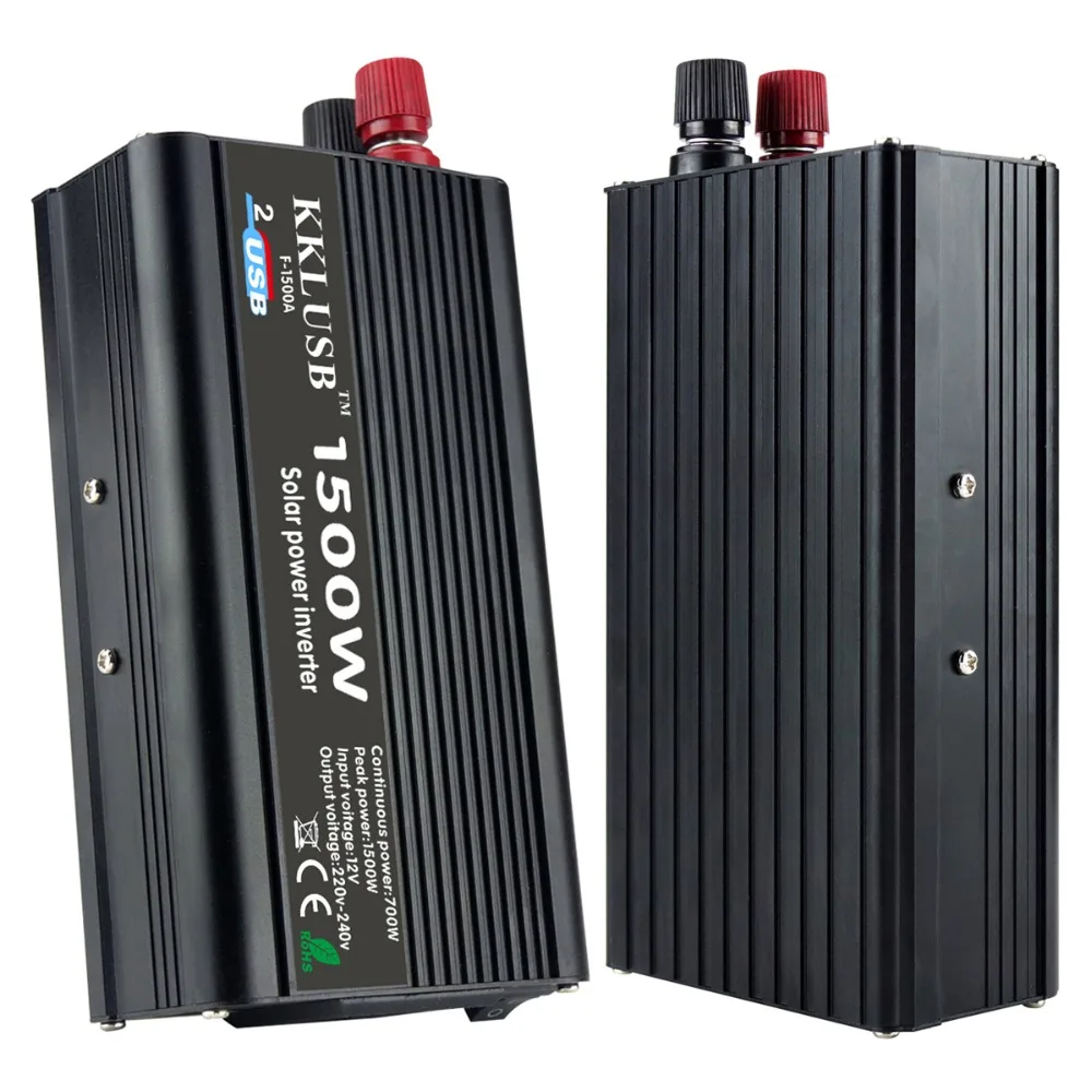 Dual USB 1500 W Car Inverter DC 12 V To AC 220 Charger Converter Protable Vehicle Power Over-voltage protection Supply Switch | Автомобили