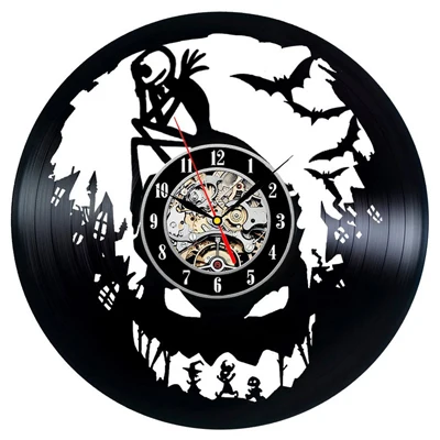 Type 11 Horloge росписи кошмар перед рождественские настенные часы дизайн мультфильм тема виниловые часы-пластинка часы с подвеской тихий 12 дюймов - Цвет: Type 11
