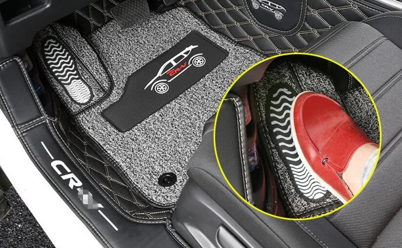 

Black Car Floor Mats Custom Fit For Honda CRV 2017 Car Styling Auto Floor Mat Car Accessory Carpet Cover