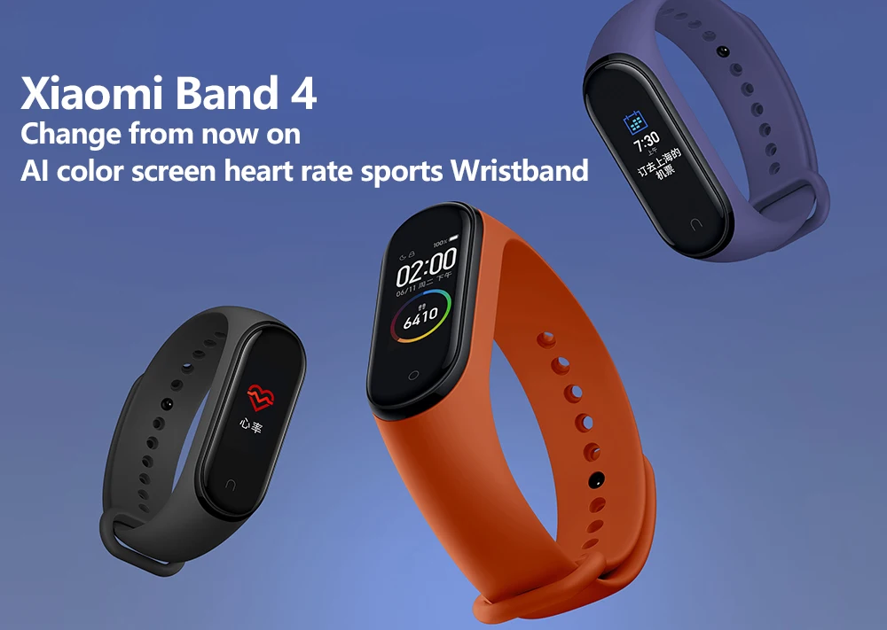 Xiaomi Mi Band 4 глобальная Версия смарт-браслет Miband 4 браслет пульсометр фитнес цветной экран Bluetooth 5,0 версия CN