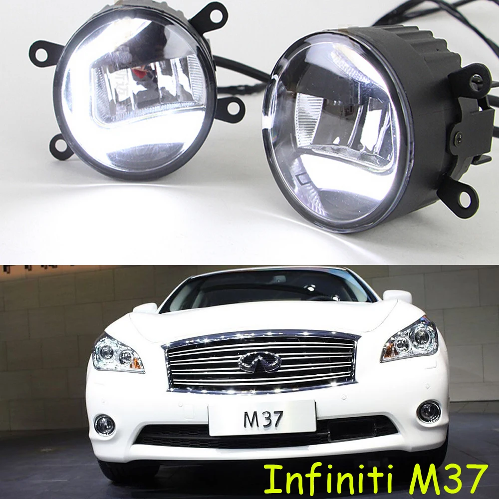 Автомобильный бампер, лампа на голову, светильник Infiniti M25 M35 M37, Дневной светильник светодиодный, автомобильные аксессуары, фара для Infiniti QX50 QX70, противотуманная фара
