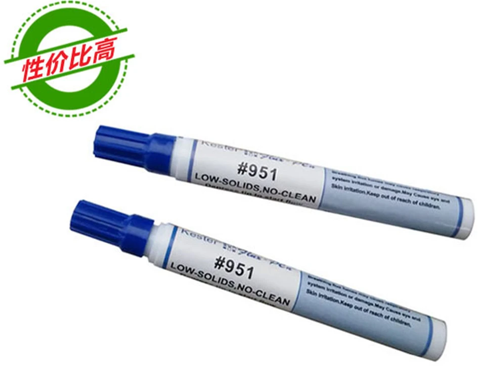 

Free Shipping 2Pcs Kester 951 10ml Soldering Rosin Flux Pen Low-Solids Non-clean For Solar cell panel DIY kester solder power