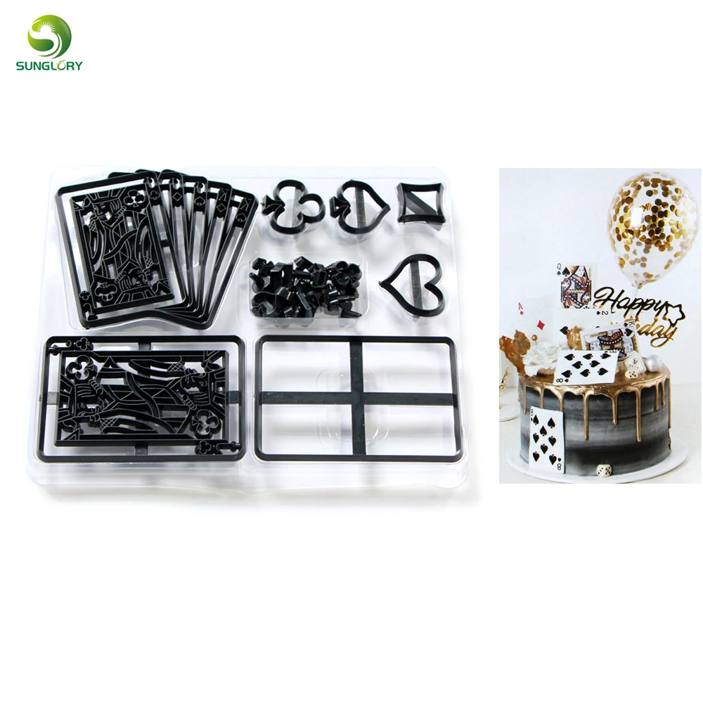 28 шт./компл. покерная карточка резак для печенья пластиковый кексов сахарной
