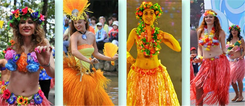 Hawaii dekoration Petal Leis вечерние пляжные Цветочные Гавайские платья ожерелье венок Гавайские вечерние украшения