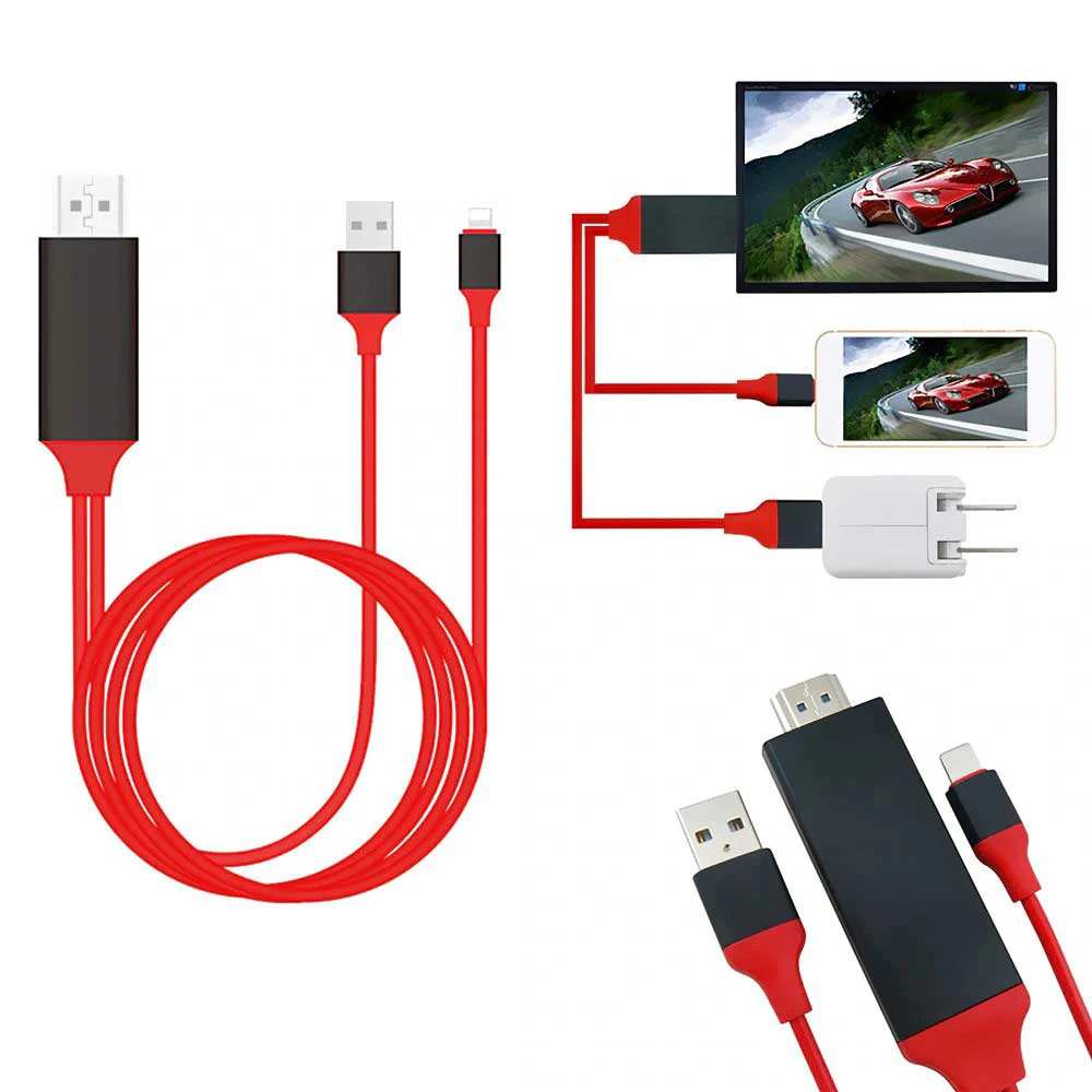 8 Pin Micro USB C для Pro HDMI HDTV AV кабель адаптер для iPhone 5 5S 6 7 Plus Ipad зарядка USB HDMI адаптер кабель Z2