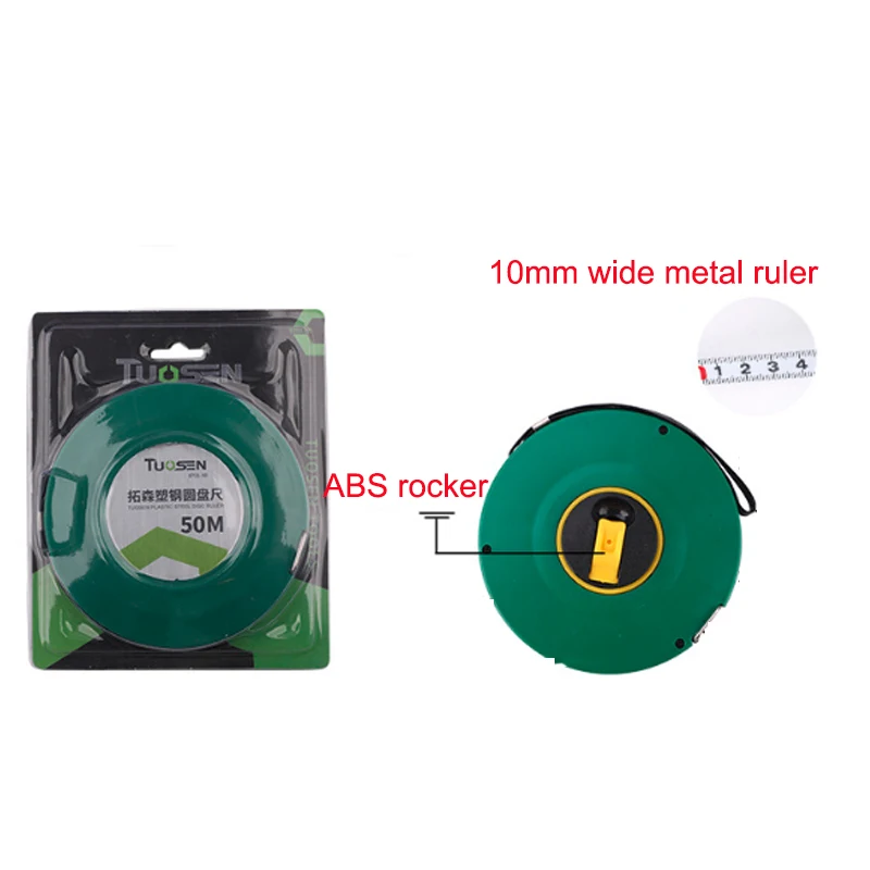 

1pcs Engineering Measurement Hand Crank Tape Measure 20m/30m/50m Metric Steel Meter Retractable Stadiometer Measuring Ruler