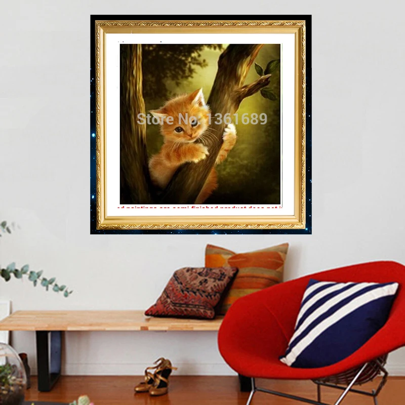 Милый Кот милый кот Рукоделие сделай сам алмазная картина вышивка крестом 30*30 см