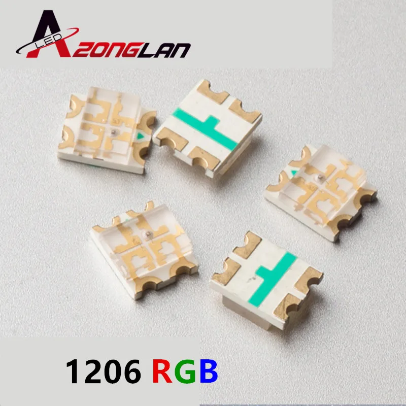 3000 шт. 1206 Φ SMD LED Bead 3227 Общий Анод RGB красный зеленый синий ультра яркий