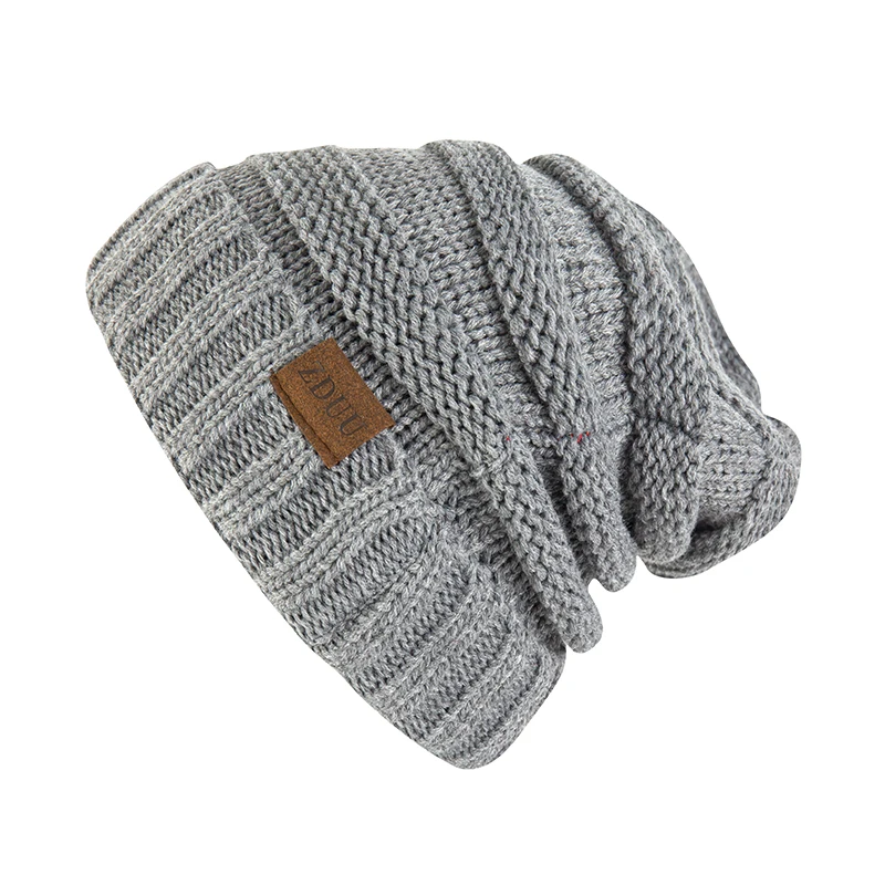 Женские шапочки Cc зимняя шапка унисекс Gorros Mujer Invierno Мужская Панама вязаная шапка теплая для дам - Цвет: drak gray